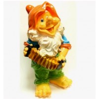 Фигура садовая гном с гармошкой 53*24 см арт. СФ-1264