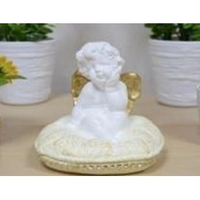 Статуэтка ангел мини на подушке бел/золото,10см.,арт.дс-561