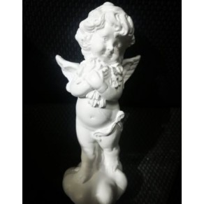 Статуэтка ангел мини с букетом белый,13см,арт.дс-504