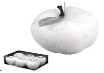 Декорация комплект 6 декораций яблоко белое 6 см. арт. pgif-8380