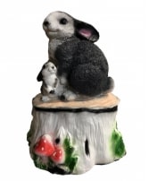 Фигура садовая заяц на пне №3, 38*35 см арт. сф-1266