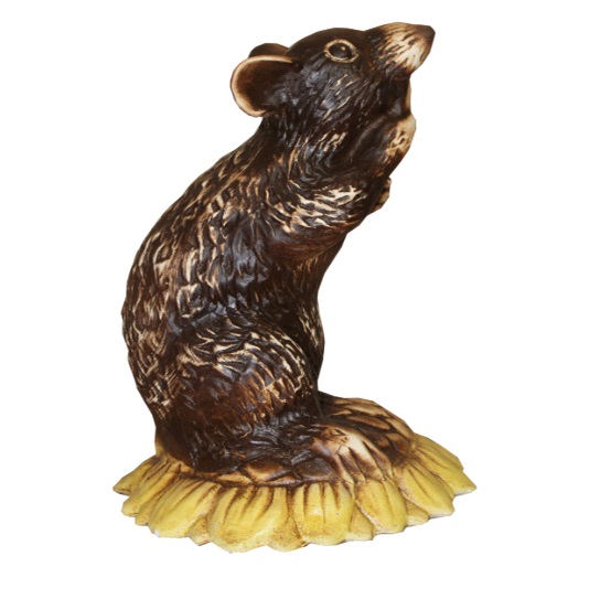 Фигура садовая крыса на подсолнухе 40см.(шамот сад) арт.кбк-88841