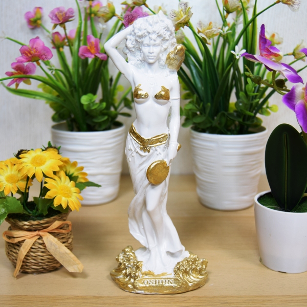 Статуэтка богиня ошун белый/зололото арт. ДС-015СК