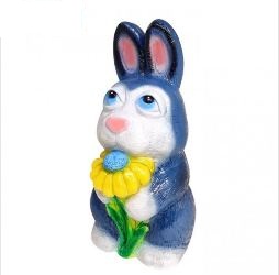 Фигура садовая кролик с ромашкой,31см.,арт.дек-374